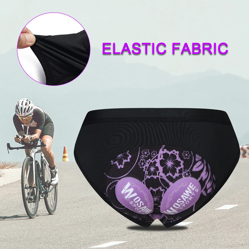 Women Cycling Underwear Gel Padded Bike Shorts MTB Bicycle Briefs Undershorts Breathable Cycling Undershorts wtih Padded cycling underwear