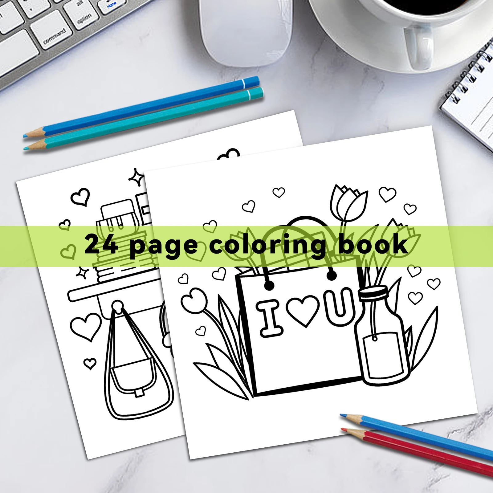 COZY GIRL VALENTINES Coloring Book for Adults Cute Drawing Book Perfect Gift for Party and Birthday 4