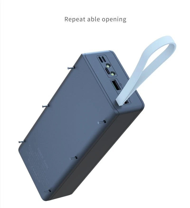 Banco de Potência sem Fio Shell Super Carga Vooc Carga sem Fio Faça Você Mesmo 18650 Li-ion Battery 5v 9v 12v 5a Usb Qc4.0 pd 22.55w - Image 4