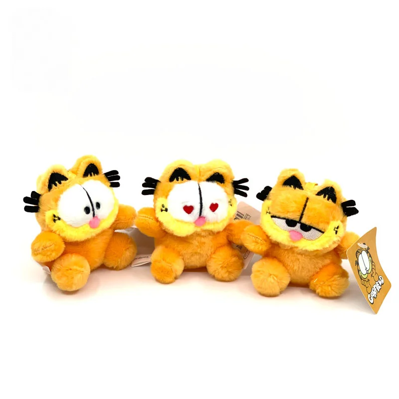 Anime Plush Doll Kawaii Anime Cartoon Garfield Plush Toys Doll Keychain Backpack Pendant Decoration Kids Gifts