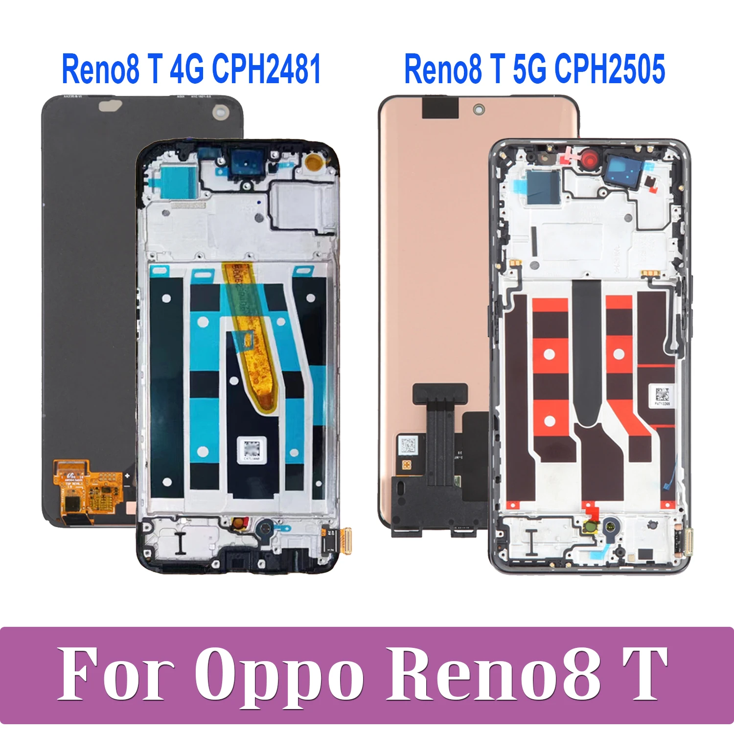 

Original AMOLED For Oppo Reno8 T Reno 8T 4G 5G CPH2481 CPH2505 LCD Display Touch Screen Replacement Digitizer Assembly