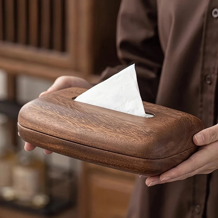 Vintage Wooden Tissue Box Holder 2