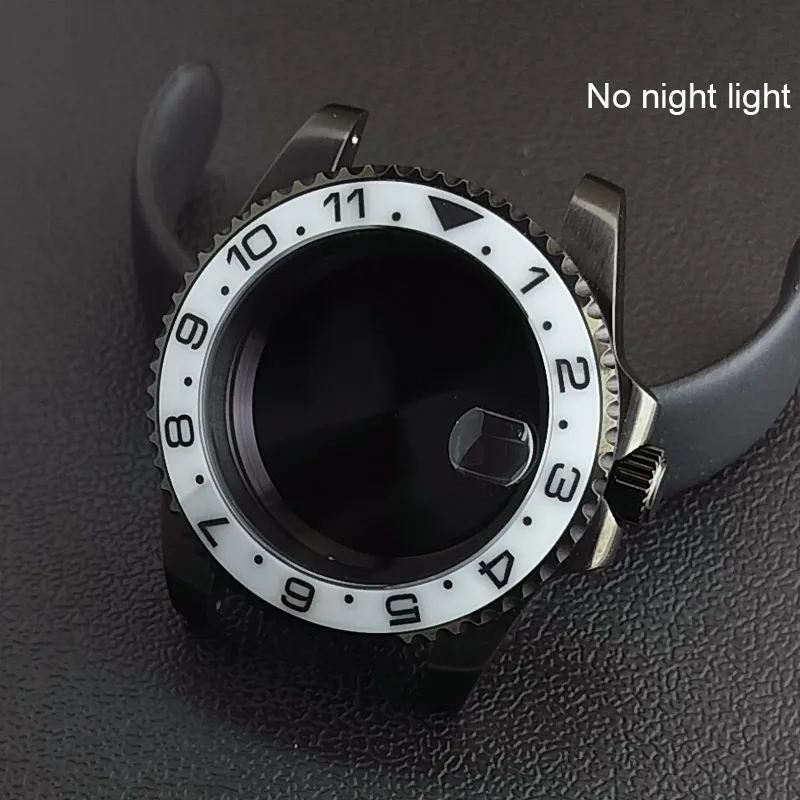40MM Sapphire Glass GMT Bidirectional Rotation Watch Case with Accessories