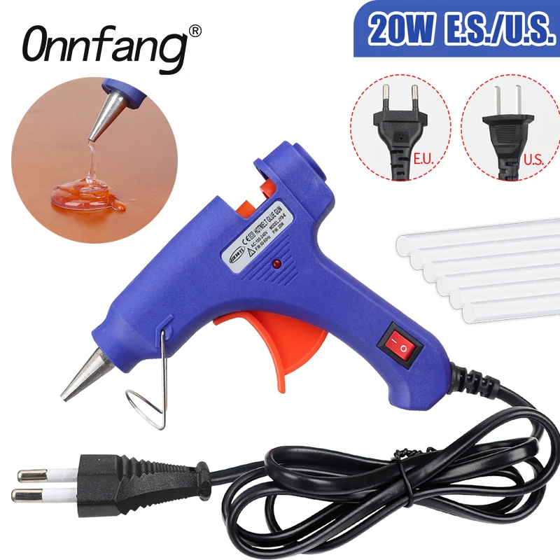 

1PCS 20W Glue Gun Mini Hot Melt Glue Gun Household Industrial Guns Heat Temperature Thermo Electric Repair Tool