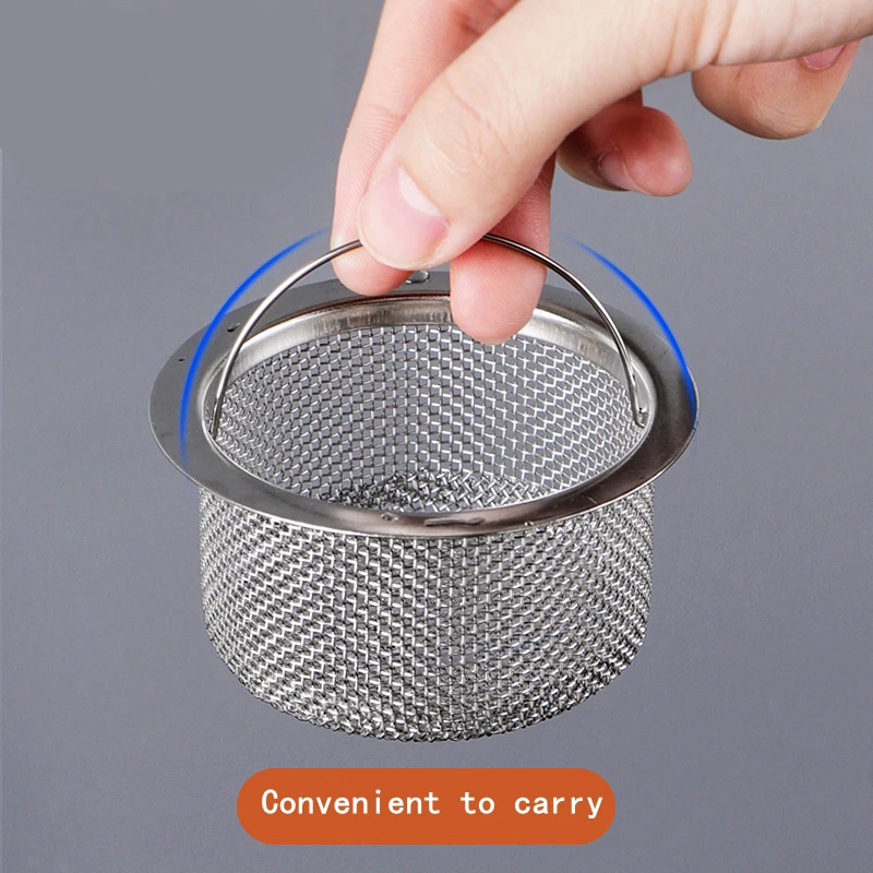 Kitchen Sink Drain Filter Stainless Steel Sewer Mesh Sink Strainer Bathroom Wash basin Waste Screen Hole Filter Trap