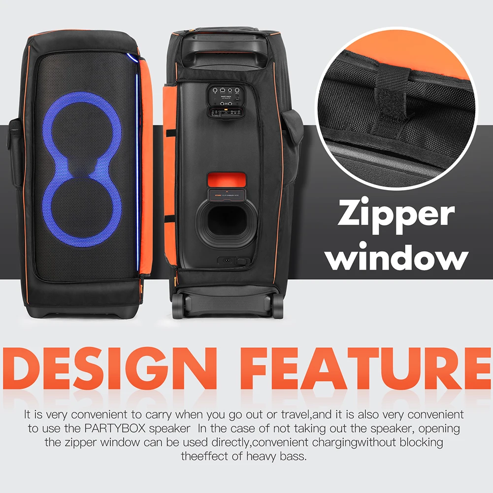 NEW Portable Speaker Dust Cover For JBL Partybox Organizer Bag Waterproof Speaker Case with Side Pocket Protective Storage Bag