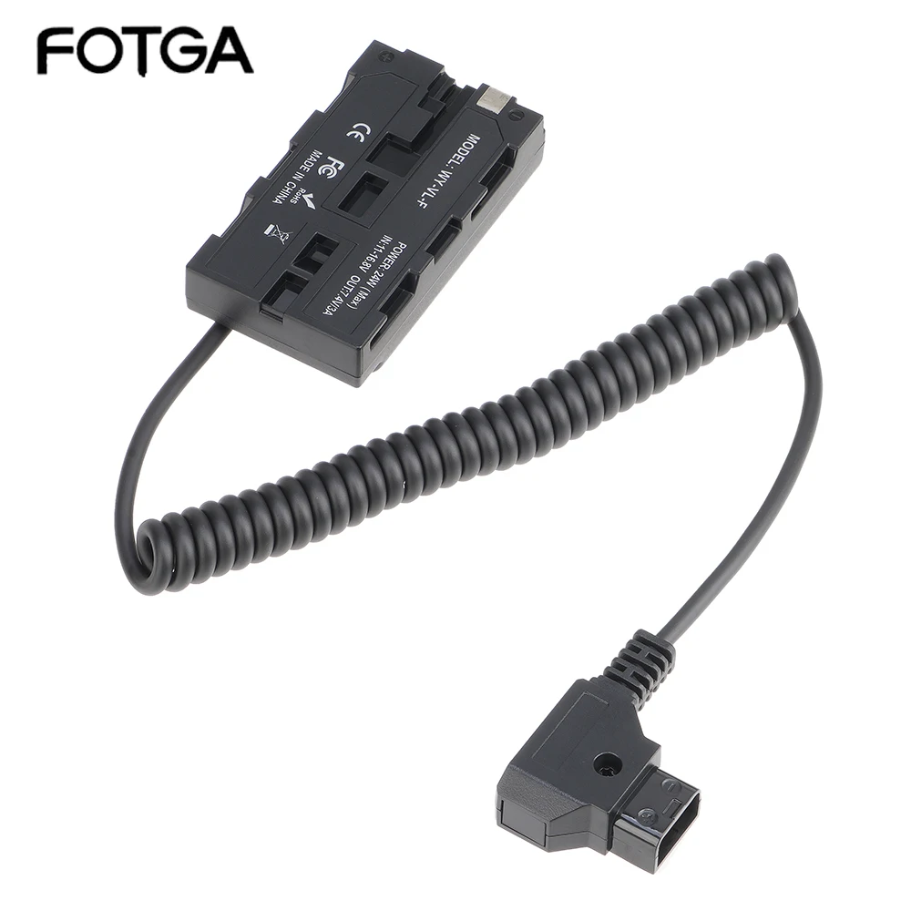 

FOTGA Dummy Battery D-TAP to NP-F550 For Sony PXW-Z150 HXR-MC2500 MC1500C NX5R NX5CNX100 Cable Power Adapter for Monitor/Camera