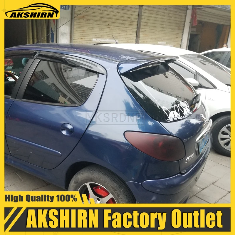 Per Peugeot 206 Spoiler Materiale Abs Di Alta Qualità Car Rear Wing Primer Colore Spoiler Posteriore Per Peugeot 206 207 Spoiler