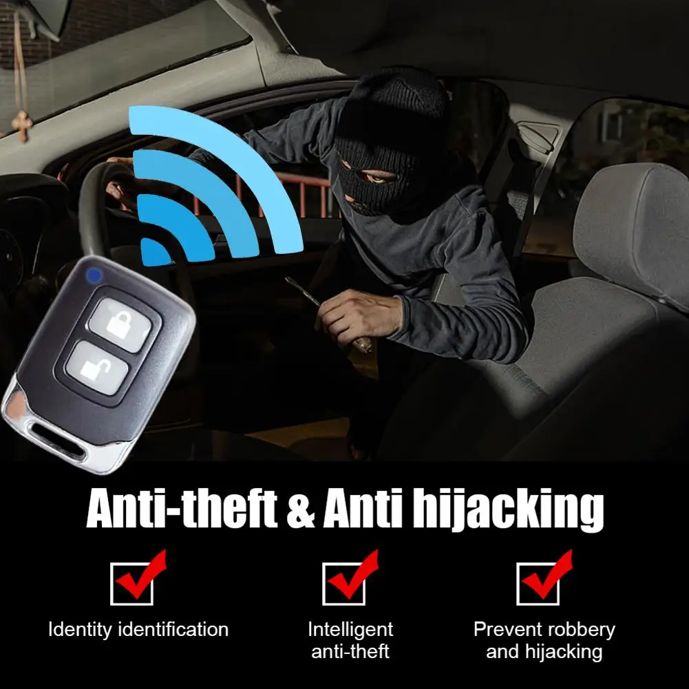 Kit Universal de Cierre Centralizado para Automóvil, Sistema de Cierre Centralizado sin Llave con Alarmas, Control Remot
