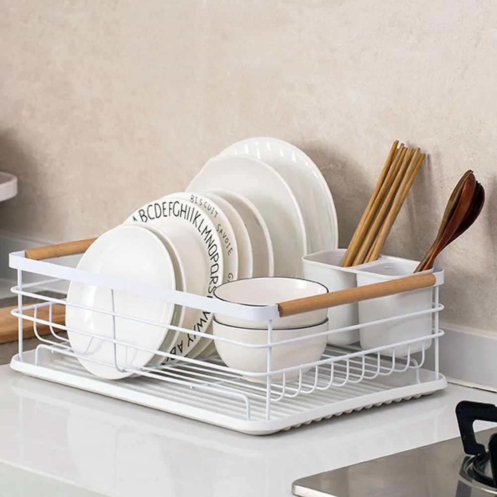 White Iron Dish Drainer dish draining rack Kitchen countertop storage rack: 3 - 5 Days Free Delivery Only UK