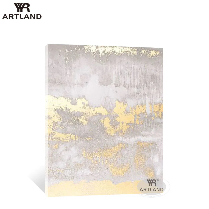 

Beautiful Abstract Gold Painting For Interior Decor Hand Drawn Oil Painting On Canvas Wall Art Poster For Living Room Bedroom