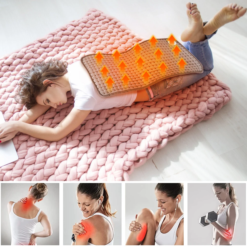 Electric Heating Pad Massager Therapy for Body Abdomen Back Pain