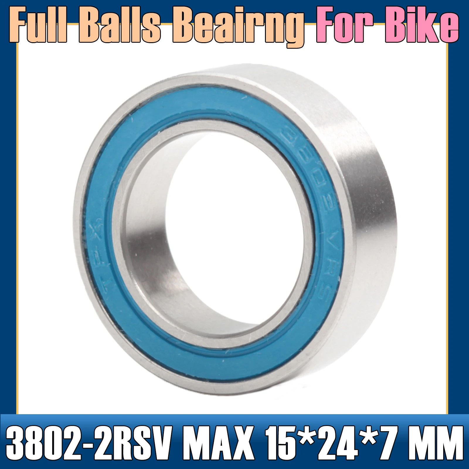 

3802-2RS MAX Bearing 15*24*7mm ( 1 PC ) Double Row Full Balls Bicycle Suspension Pivot Repair Parts 3802 2RS Ball Bearings