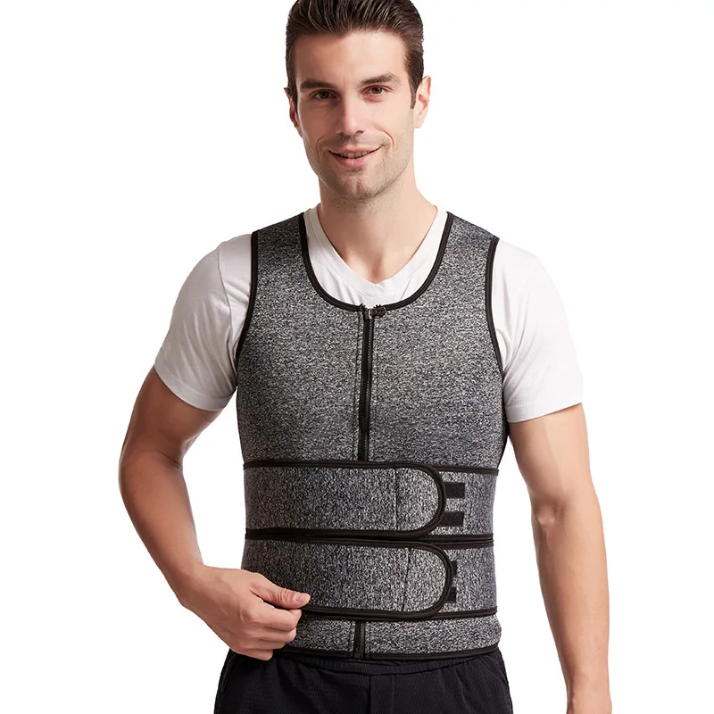 Mens Waist Corset chest Abdominal binder slimming belly Neoprene Tank Top Fat burner Sweating man Reductive girdle Body Shaper