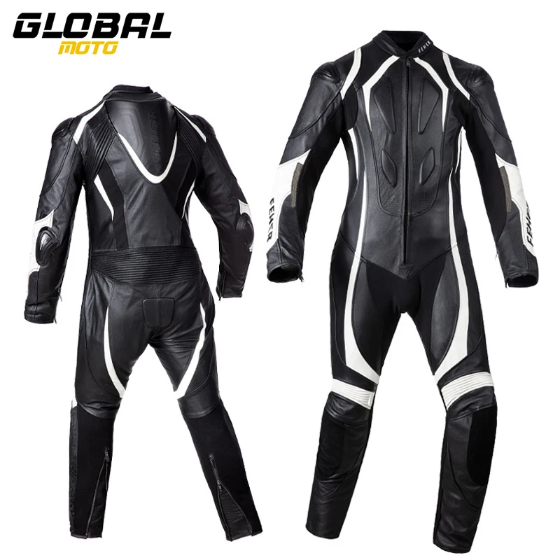 Motorcycle Protective Leather Jacket Wear Resistant Cowhide Motorcycle Riding Windproof Motocross Clothing Knight Set