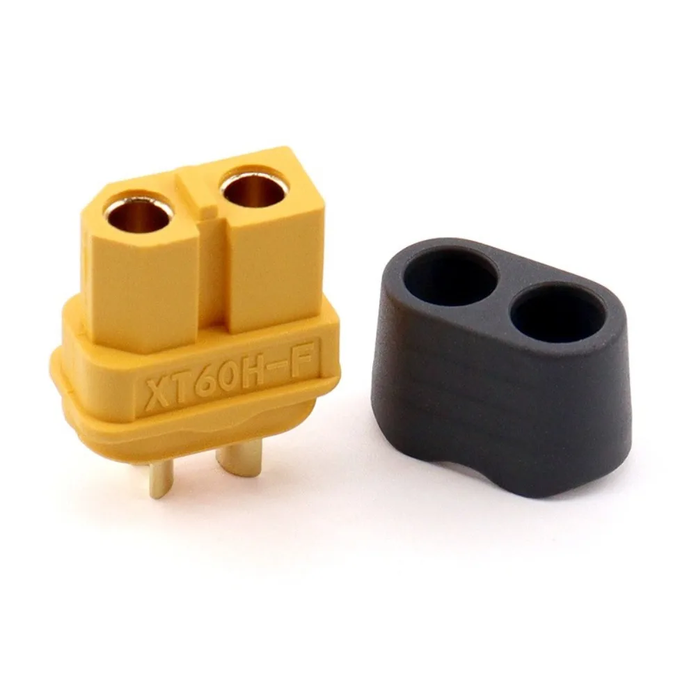 Amass XT60BE-M-F Connector Black Yellow East to Install XT60BE Male Plug with Cover Portable XT60H-F Plug for RC FPV Motor ESC