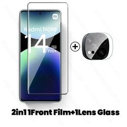 Premium 9D Curved Tempered Glass Screen & Camera Protector 6 - in - 1 Set for Note14Pro 5G (2In1 1Front 1Lens)