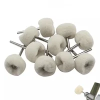 10pcs 3mm Shank Mounted Soft Wool Fine Cotton Polishing Buffing Wheel For Polishing Kit Or Mini Drill 1