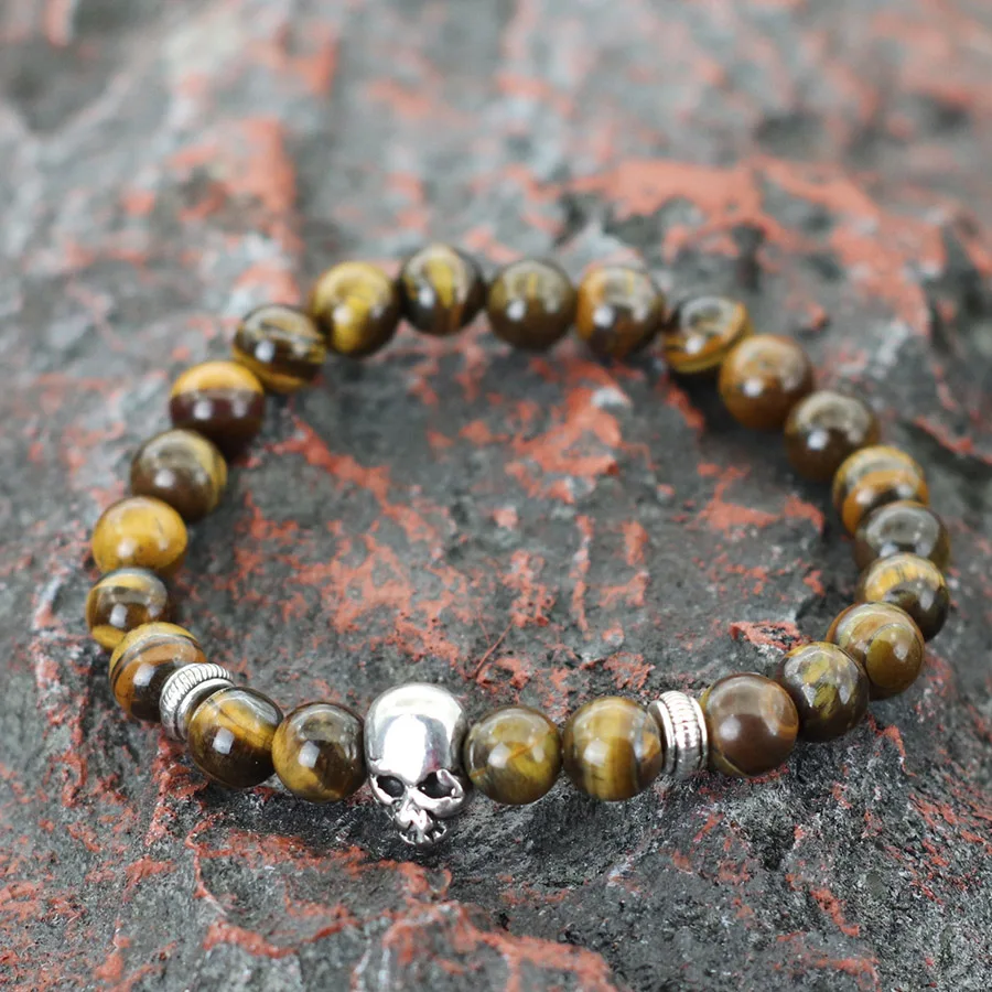 Men Lava Beaded Hematite Meditation Bracelet