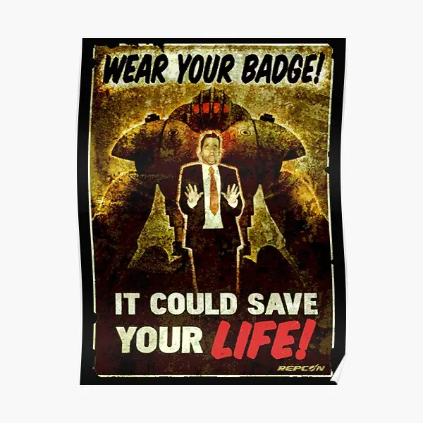 

Наденьте свой значок, плакат, печать, забавное украшение, искусство, Декор, винтажная роспись, картина для дома, настенная живопись, комната, современный, без рамки