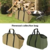 Firewood Carrier Storage Bag Large Capacity Oxford Cloth Scratch-resistant Wood Log Carrier Tote Bag Outdoor Firewood Organizer 2