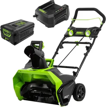 60V Cordless Snow Blower, 20" (5.0 Ah Battery & Charger) 1