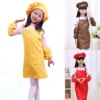 Kids Chef Playset Child Cooking Hand Cuff Apron Children Sleeve Hat Reverse Wear 5