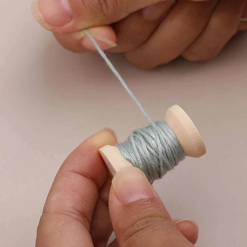 Wooden Empty Spools For Wire Bobbins Wood Sewing Embroidery - Temu