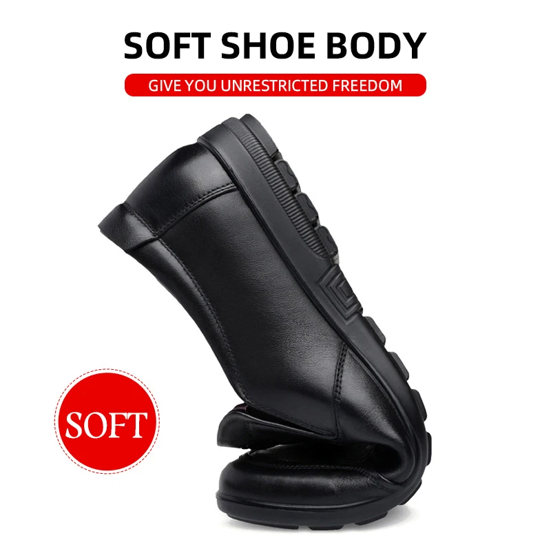LAORENTOU business casual leather shoes, men's breathable genuine leather dad shoes, soft soled driving shoes, size 36  112069 3