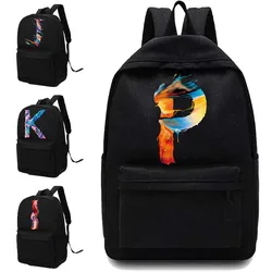 Women Backpack Shoulders School Bag Canvas Laptop Backpack Unisex Backpacks Designers 26 Letter Pattern Printed Sport Bags