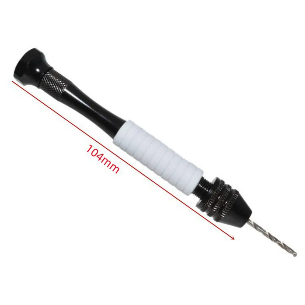 Mini broca manual para madeira com mandril sem chave, ferramenta rotativa de perfuração para fazer jóias, ferramenta manual DIY, 0.3-3.4mm