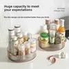 Kitchen Storage Spice Rack 360 Degree Rotating Cabinet Makeup Rotating Storage Box Non-slip Spice Rack Seasoning Box 4