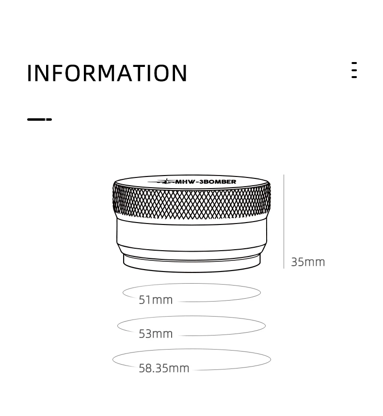 Distribuidor Barista, Ferramentas de Distribuição, Tamping Press, 51mm, 53mm, 58mm