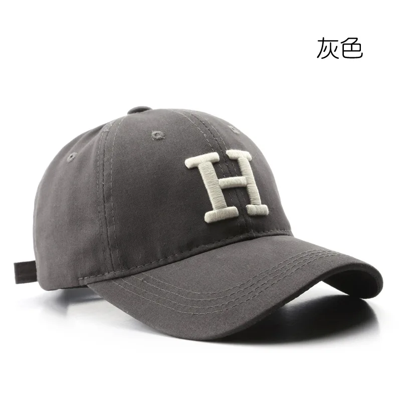  - Fashion Cotton Baseball Caps For Men Women Summer Letter H Embroidered Snapback Hats Outdoor Sport Casquette Dad Hat Gorro