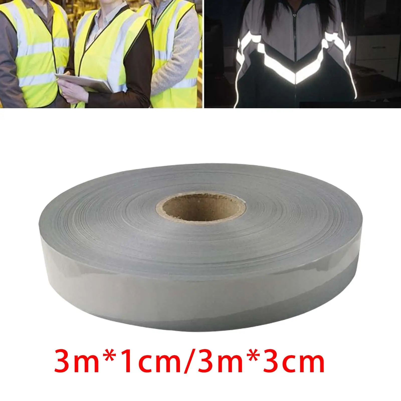 

High Visibility Iron on Reflective Heat Transfer Vinyl Tape for Clothing Stripe, 3 Meters