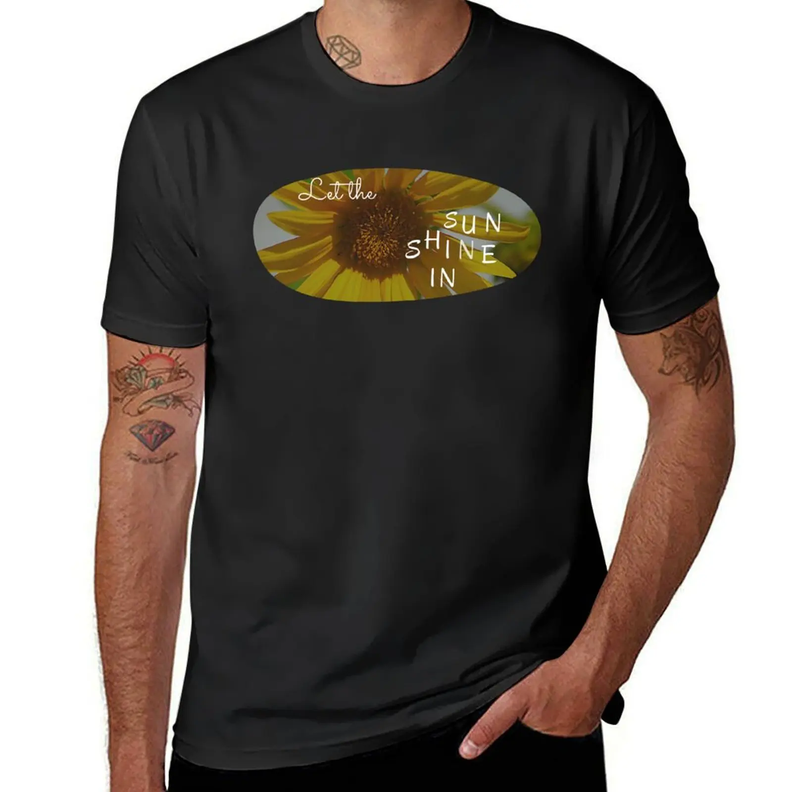 

Vintage Sunflower Photo T-Shirt aesthetic clothes tops summer clothes funnys men t shirts