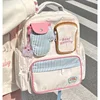 HAEX Kawaii Women Backpacks Cartoon Toast Patchwork Large Capacity Students Mochilas Para Mujer High School Aesthetic Girls Bags 1