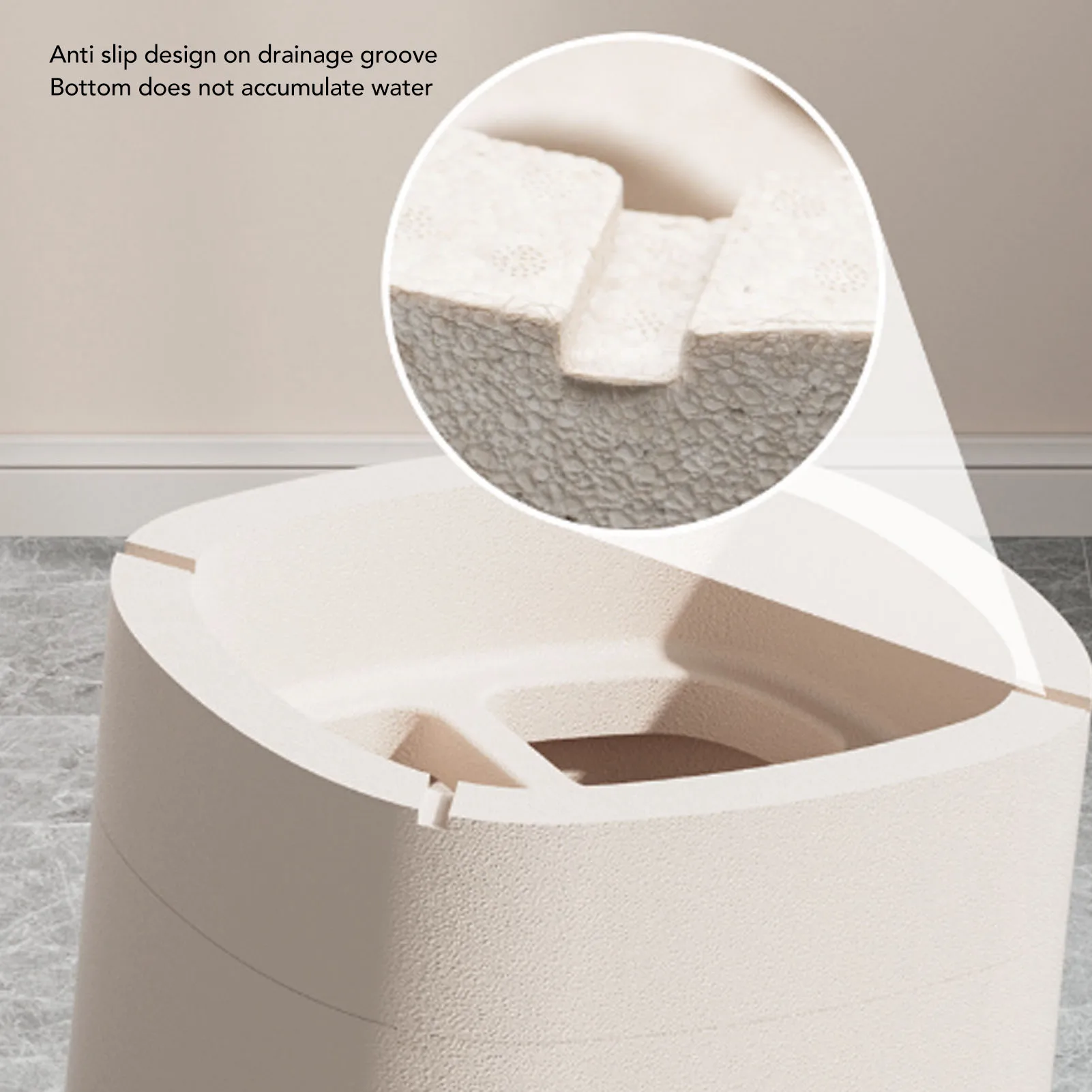Bath Chair Back Rest EPP Slip Resistant Lightweight Heavy Duty Shower Chair Drainage System Detachable for Elderly Disabled 3