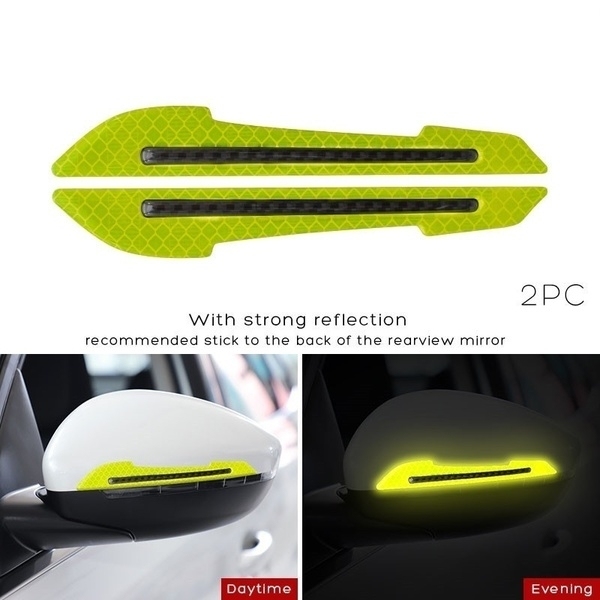 Car Rearview Mirror Reflective Stickers Decals Auto Styling Night Driving Safety Warning Door Tail Reflector Markers