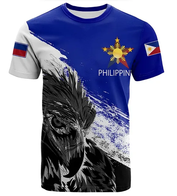 Philippine flag 3D printed T-shirt totem graphic for men's retro top 1