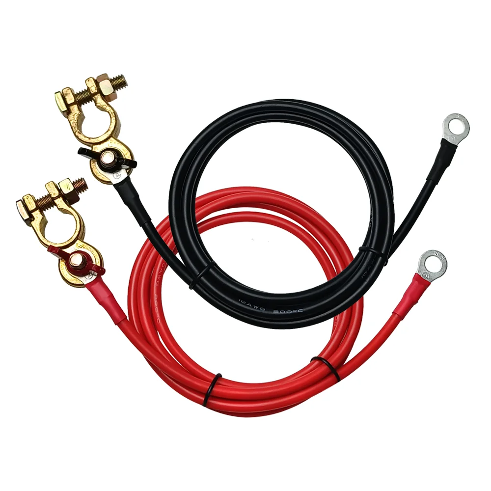 Car Battery Cable 10 AWG Silicone Wire Heavy Duty Battery Terminals