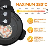 Davivy 16" Large Pizza Oven with Pizza Stone & Grill Pan  Portable Indoor 2