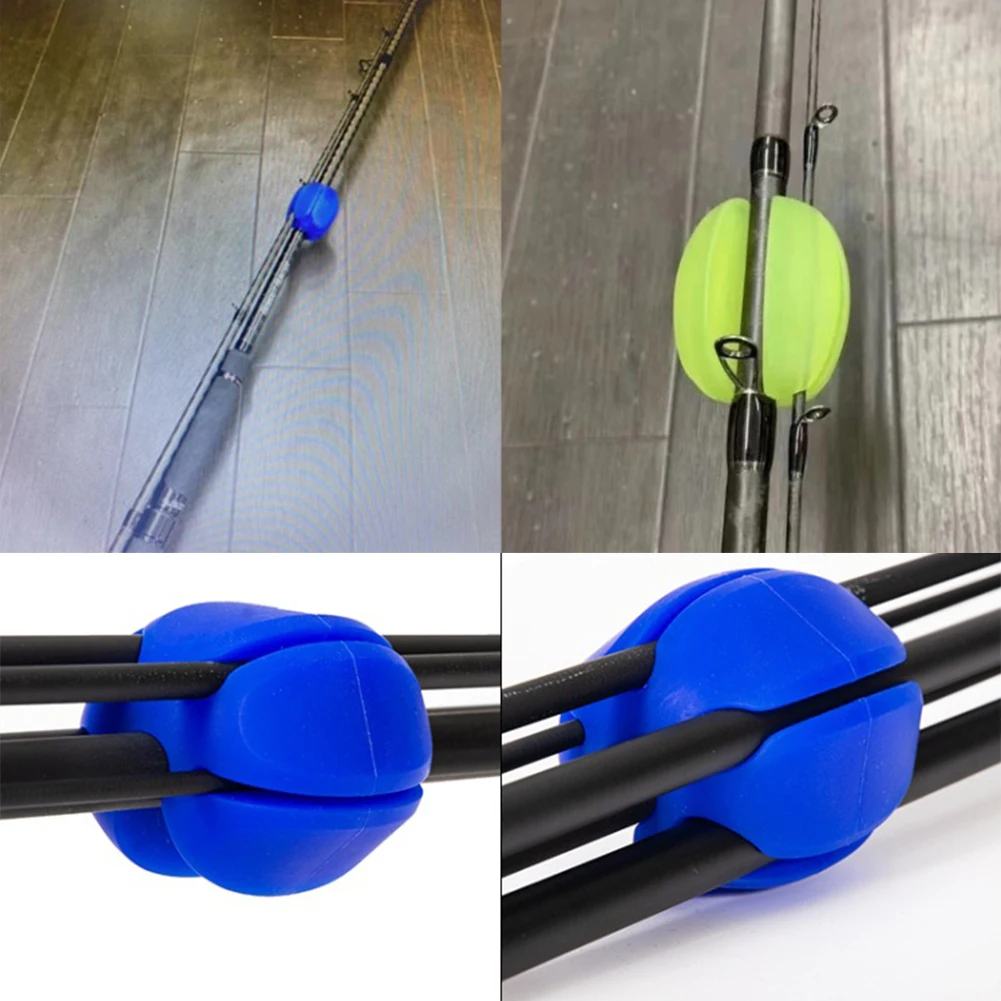 FishingRodStop5HoleRubberPortableJammedProtectionFixBait