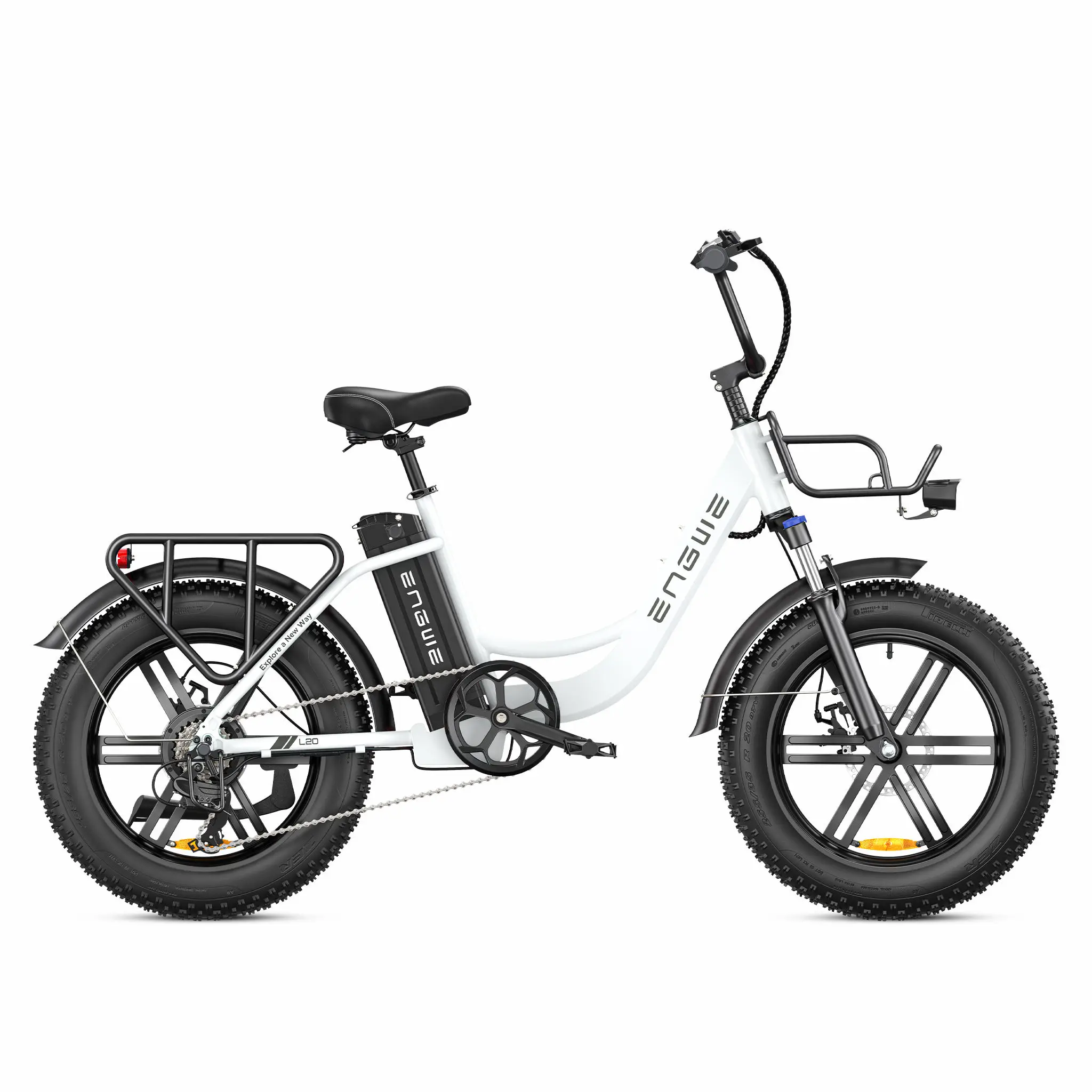 

EU UK US Stock ENGWE L20 Electric Bicycle 48V13Ah 250W Motor 20*4.0inch Fat Tire Ebike 140km Mileage Mountain City Electric Bike