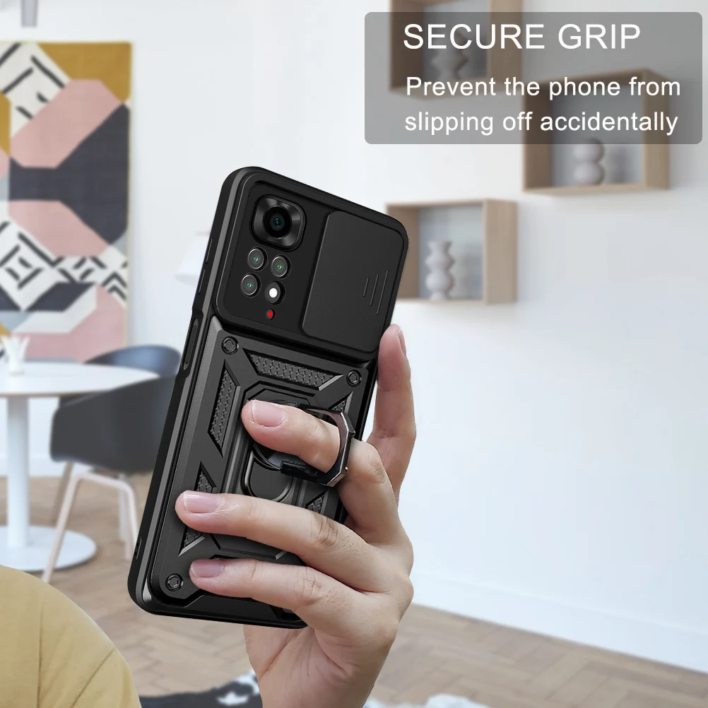 Shockproof Armor Case For Xiaomi Redmi Note 11 11S 10 9 Pro 10S 10C 9A 9C Car Holder Phone Cover Camera Lens Protection Fundas 6