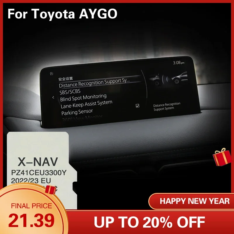 X-Nav Sat Nav 2023 Mappe Navigazione Gps Europa Uk Ru 8Gb Per Toyota Aygo Updat E Maps Pz41C-Eu330-0Y Auto