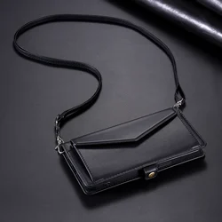 Elegant Crossbody Leather Phone Case with Flip Wallet and Card Holder for XiaoMi Mi 15 (Black 014)