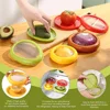 4PCS/Set Creative Fruit Crisper Silicone Film Sealed Mini Refrigerator Storage Box Vegetable Avocado Lemon Kitchen Storage Box 5