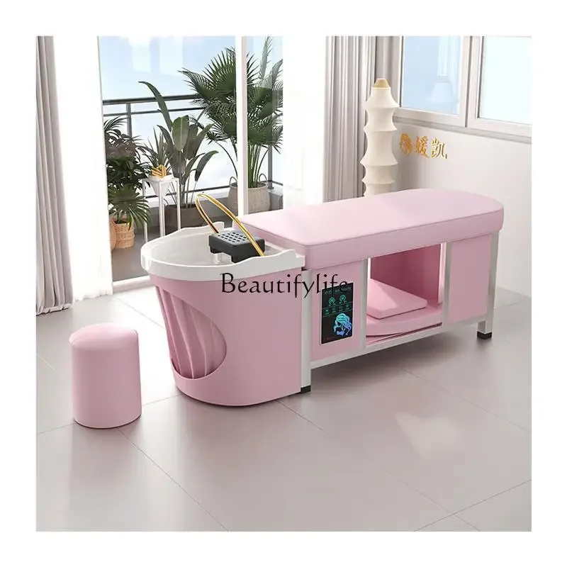 Thai Head Therapy Shampoo Chair Barber Shop Hair Salon Lying Completely Fumigation Constant Temperature Water Circulation