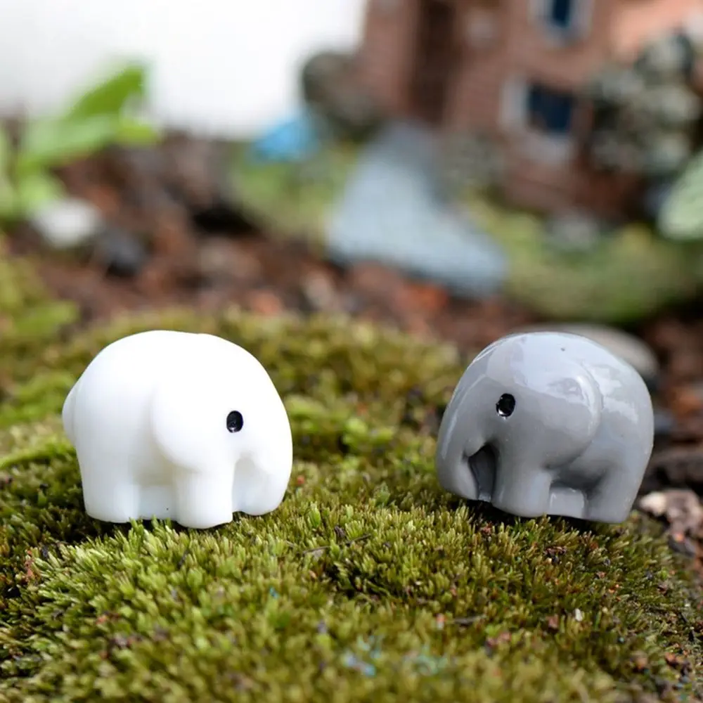 

Mini Animal Model Small Statue Home Room Glass Ornaments Micro Landscape Elephant Figurine Fairy Garden Decoration Miniature